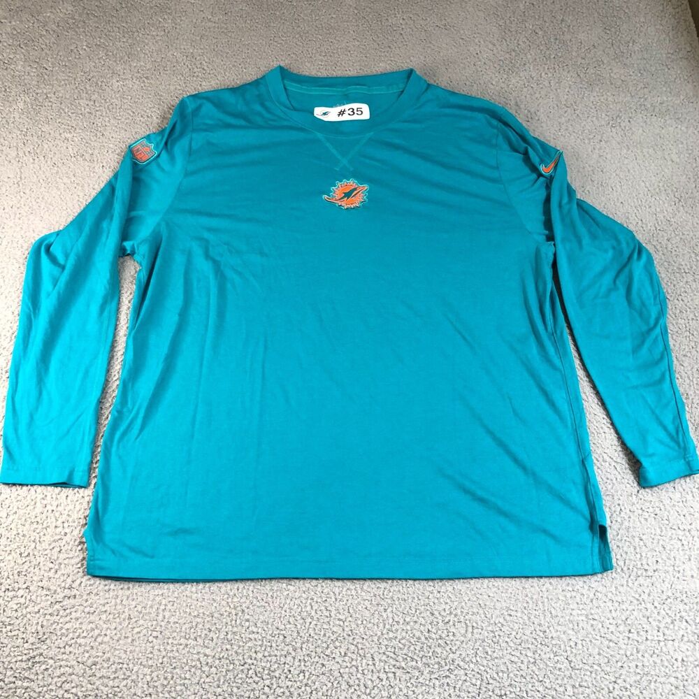 Miami Dolphins Shirt XXL NFL Football Nike Dri-Fit Sportswear Teamwear Logo